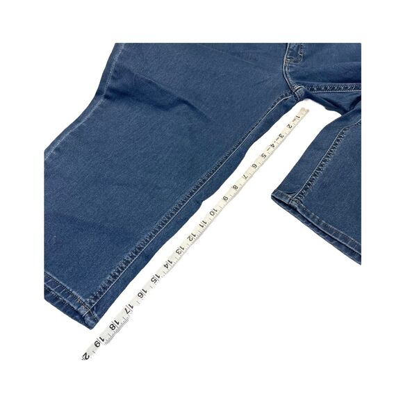 Riders By Lee Capri Pants Women's 18 Blue Cotton Stretch 5-Pockets Mid-Rise - Picture 6 of 8